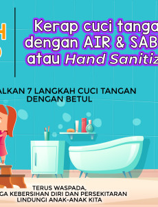 Cegah HFMD - Kerap Cuci Tangan Dengan Air & Sabun atau Hand Sanitizer